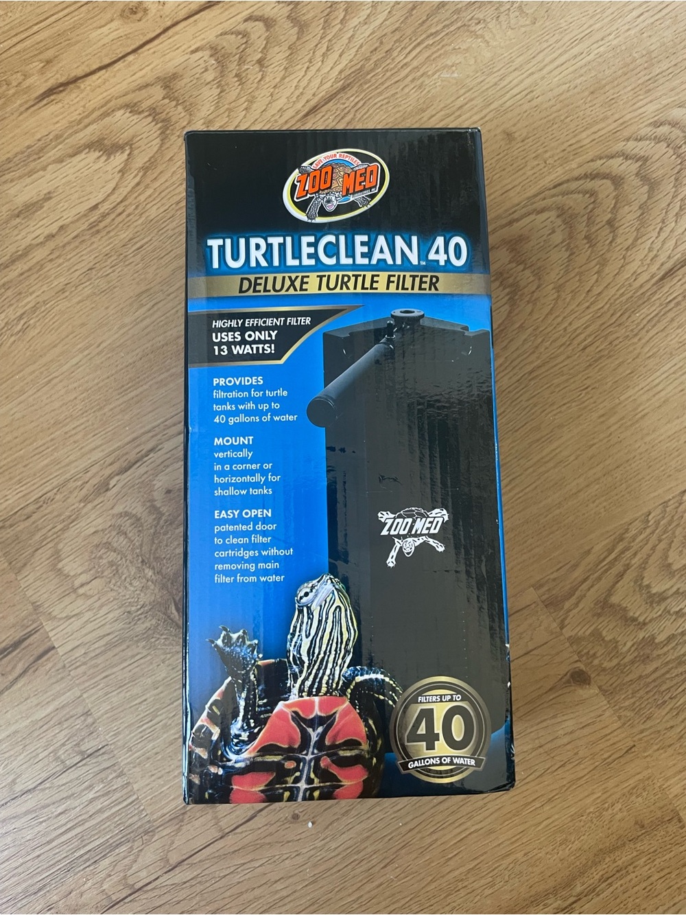 Zoo Med Turtlclean 40 Deluxe Turtle Filter - Blue/Black